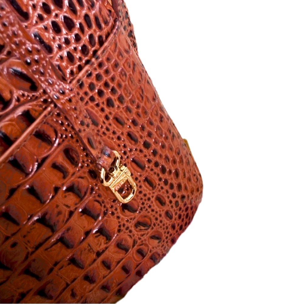 Rioni Leather Croc Embossed Crossbody (Dustbag Included) - Picture 6 of 11